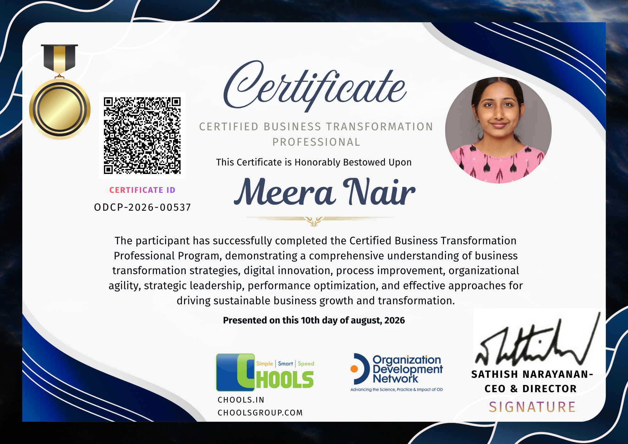 Certified Business Transformation Professional Certificate